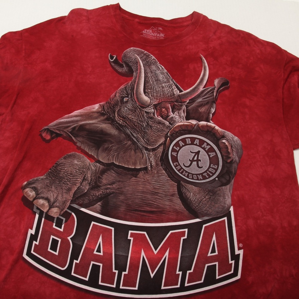 The Mountain Alabama Crimson Tide BAMA Elephant T-Shirt Mens 3XL NCAA Red